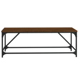 Berkfield Coffee Table Brown Oak 100X50X35 Cm Engineered Wood - thumbnail 4