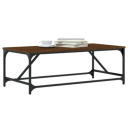 Berkfield Coffee Table Brown Oak 100X50X35 Cm Engineered Wood - thumbnail 3