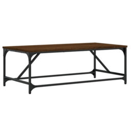 Berkfield Coffee Table Brown Oak 100X50X35 Cm Engineered Wood - thumbnail 6