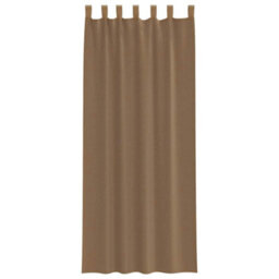 Berkfield Voile Curtains With Loops 2 Pcs Light Brown 140X260 Cm - thumbnail 4