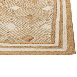 Beliani Rug Mengen Beige 160 X 230 Cm Jute - thumbnail 4
