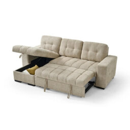 Palermo Universal Corner Sofa Bed Beige - thumbnail 2
