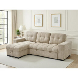Palermo Universal Corner Sofa Bed Beige