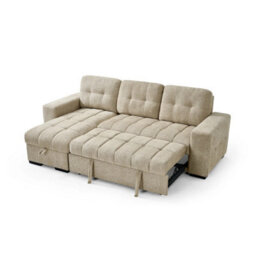 Palermo Universal Corner Sofa Bed Beige - thumbnail 3