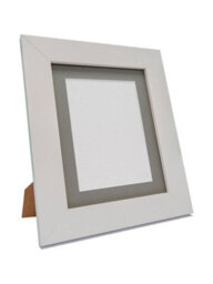 Frames By Post Metro White Frame With Dark Grey Mount For Image Size A4 - thumbnail 5