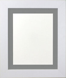 Frames By Post Metro White Frame With Dark Grey Mount For Image Size A4 - thumbnail 1