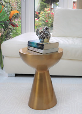 Aspect Furniture Luna Metal Hand-Crafted Side Table,light Brass - image 1