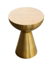 Aspect Furniture Luna Metal Hand-Crafted Side Table,light Brass - thumbnail 4