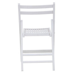 Premier Housewares Interiors By Premier Wood White Finish Folding Chair, Space-Saver Camping Chair, Easy Foldable Wood Chair, Easy To Clean Chair - thumbnail 4