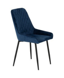 Seconique Avery Blue Velvet Dining Chair X2 Velvet Fabric Priced Per Pair - thumbnail 5