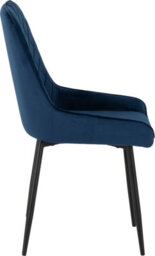 Seconique Avery Blue Velvet Dining Chair X2 Velvet Fabric Priced Per Pair - thumbnail 7