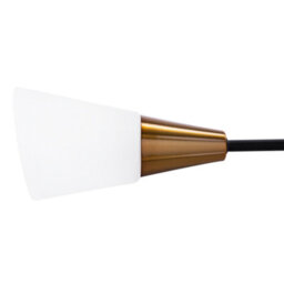 Wyld And Coco Pendant Lamp Gold And White - Industrial Bell Shades With Long Adjustable Cord - thumbnail 6