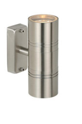 Lucide Arne Led Outdoor Up & Down Wall Light Satin Chrome - thumbnail 1