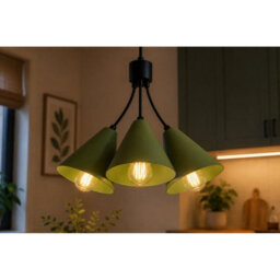 Luminosa Lighting Luminosa Sora Cluster Pendant Ceiling Light Green 3X E27 - thumbnail 3