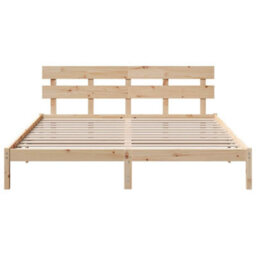 Berkfield Pine Wood Bed Frame Natural Wood Solid Pine Wood 180 X 200 Cm - thumbnail 6