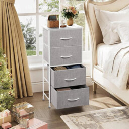 4 Drawer Fabric Chest Of Drawers Bedroom Dresser Storage Cabinet Organizer Unit - thumbnail 6