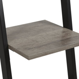 Beliani Black And Dark Wood-Effect Freestanding Bookcase With Metal Frame, Tall Shelving (W35 X D33 X H143Cm) - thumbnail 5