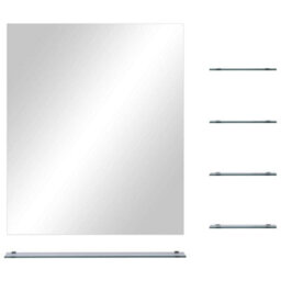 Berkfield Wall Mirror With 5 Shelves Silver 50X60 Cm - thumbnail 3