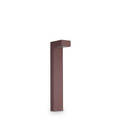 Ideal Lux Sirio 2 Light Outdoor Bollard Light Coffee Ip44