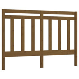 Berkfield Bed Headboard Honey Brown 126X4X100 Cm Solid Wood Pine - thumbnail 2