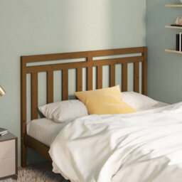 Berkfield Bed Headboard Honey Brown 126X4X100 Cm Solid Wood Pine - thumbnail 1