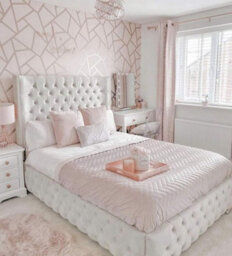 Stratus Interiors Kensington Wing Back Studded Bed Frame. - Add Professional Assembly & Delivery- Double - Gas Lift Ottoman Storage Type - thumbnail 1