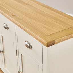 The Furniture Market Cotswold Cream Painted 3 Door Large Sideboard - thumbnail 7
