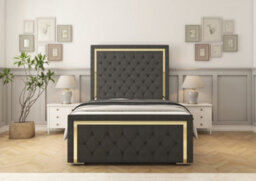 Comfort Beds Sofia Gold Steel Dumfries Bed Frame - thumbnail 2