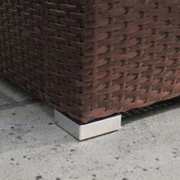 MonsterShop Jardi Rattan Corner Set 9 Seater Brown - thumbnail 9