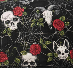 Skulls And Roses Multi Halloween Reversible Duvet Cover Set - thumbnail 3