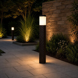 Spot On Dealz Solar Powered Rattan 79Cm Tall Garden Floor Lamp 6 Micro Led Lights Outdoor/patio/pathway/walkway Decoration - thumbnail 7