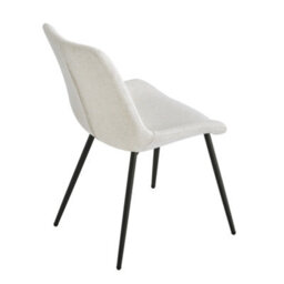Nordlys Set Of 2 Metal And Beige Fabric Dining Chairs Modern Design Style Dining Room - thumbnail 4