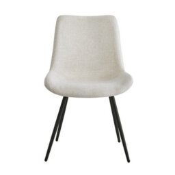 Nordlys Set Of 2 Metal And Beige Fabric Dining Chairs Modern Design Style Dining Room - thumbnail 8