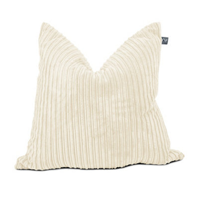 rucomfy Beanbags Rucomfy Jumbo Cord Bean Bag Floor Cushion - Indoor Versatile Ivory Seat - image 1