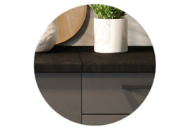 Impact Furniture Kitchen Cabinets 5 Units Black Grey Complete Kitchenette Small Set 180Cm Diy Fitted Package With Worktop Lina - thumbnail 6