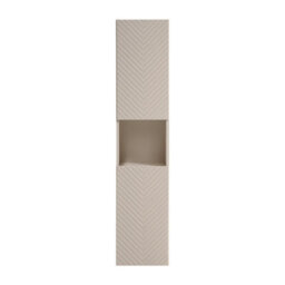 Heze Furniture Viva Chevron Patterned Tall Bathroom Cabinet - Cashmere - thumbnail 5