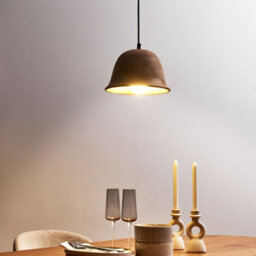 Wyld And Coco Mango Wood Bell Pendant Lamp, Brown, W25 X D25 X H129Cm - Ceiling Light For Dining And Living Rooms - thumbnail 2