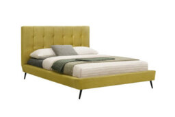 Sareer Furniture Tyron Bed, Modern Upholstered Velvet Bed Frame With Tufted Headboard - thumbnail 3