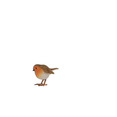 Terrastyle Brown, Red, White Resin Robin Garden Ornament (H)8.7Cm (W)6.8Cm