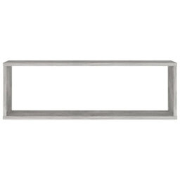 Berkfield Wall Cube Shelf 4 Pcs Concrete Grey 80X15X26.5 Cm Engineered Wood - thumbnail 7