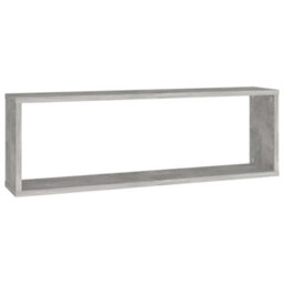 Berkfield Wall Cube Shelf 4 Pcs Concrete Grey 80X15X26.5 Cm Engineered Wood - thumbnail 6