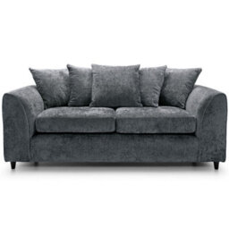 Chenille Fabric Sofa Set Grey 3+2 - thumbnail 2
