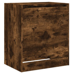 Berkfield Shoe Cabinet Smoked Oak 60X42X69 Cm Engineered Wood - thumbnail 4