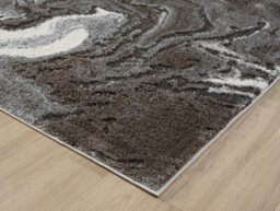 Eleanor Modern Embossed Contemporary Living Room Area Rug - Marble Design,grey,80 X 150 Cm - thumbnail 4
