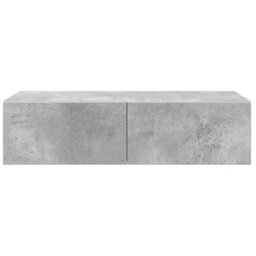 Walplus Wall Shelf With Drawers Concrete Grey 60X26.5X15 Cm Engineered Wood - thumbnail 4