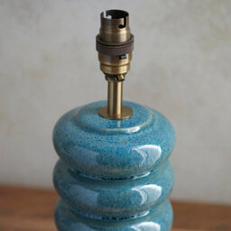 Loops Elegant 2 Pack Ceramic Table Lamp Bases With Ocean Spray Glaze And Brass Finish - thumbnail 3