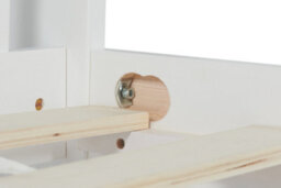 Save On Goods UK 4Ft6 Double White,solid Pine Wood Curved Sleigh Bed Frame Bedstead - thumbnail 5