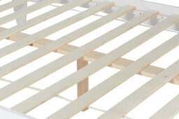 Save On Goods UK 4Ft6 Double White,solid Pine Wood Curved Sleigh Bed Frame Bedstead - thumbnail 6