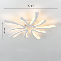 Living And Home 5 Lamp Unique V Shaped Acrylic Led Semi Flush Mount Ceiling Light Fixture Dimmable - thumbnail 5
