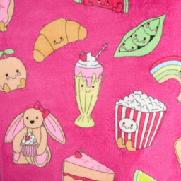 Ohs Sweetie Pies Flannel Fleece Throw Blanket Soft Bedspread, Magenta - 125 X 150 Cm - thumbnail 5